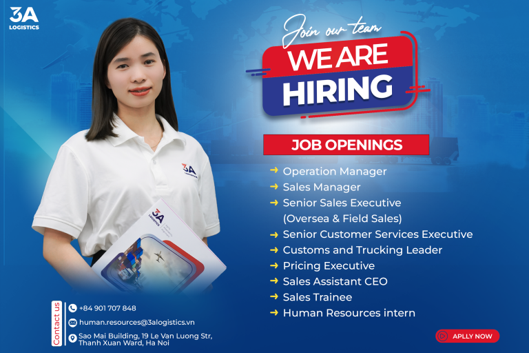 Hiring Senior Customer Service Executive – 3A Logistics JSC, Hanoi