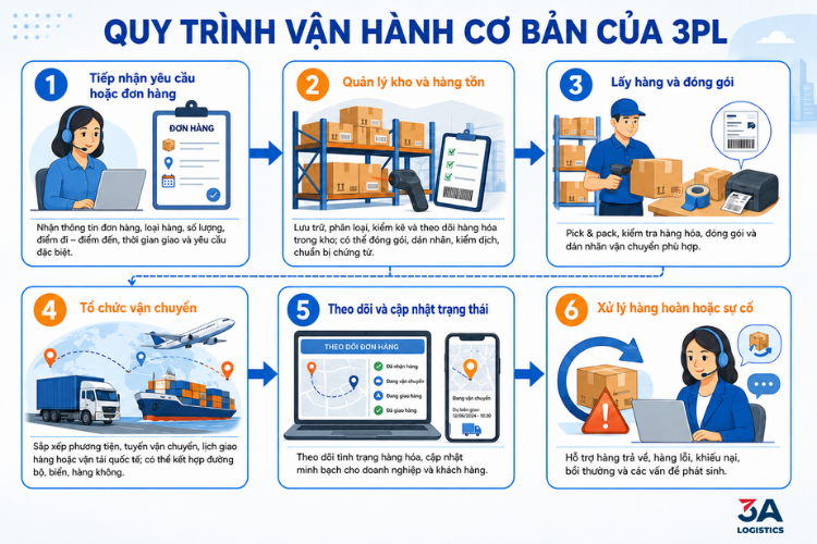 Quy trình vận hành cơ bản của 3PL