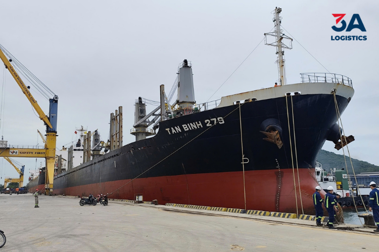 Tàu MV TAN BINH 279 V1024 trong dự án vận chuyển thép cuộn từ Nghi Sơn đến Mumbai do 3A Logistics phối hợp xử lý