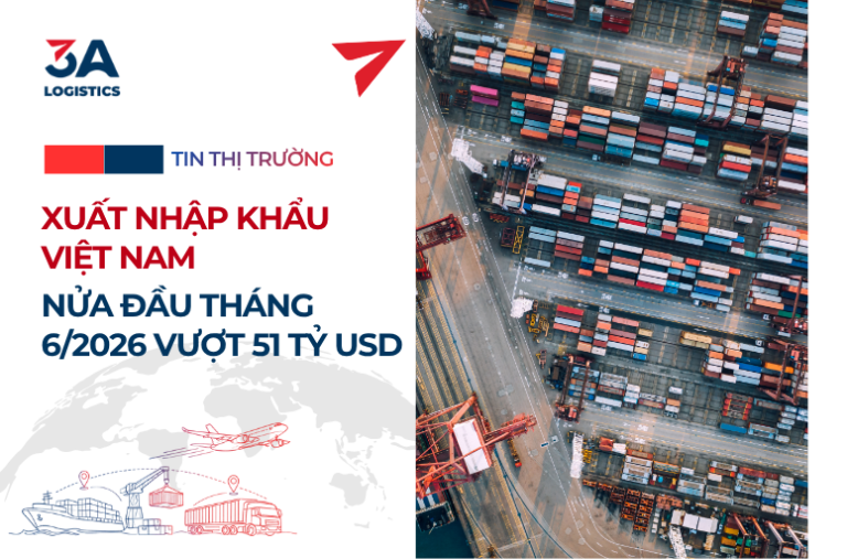 Xuất Nhập Khẩu Việt Nam Nửa Đầu Tháng 6/2026: Kim Ngạch Vượt 51 Tỷ Usd, Nhập Siêu Tiếp Tục Gia Tăng