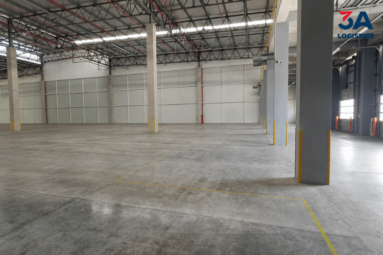 Storage area at 3A Logistics Center in Cikarang, Indonesia